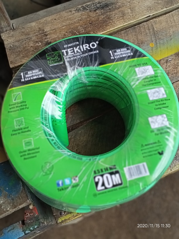 Selang Tekanan Tinggi 20 M Tekiro High Pressure Air Hose Kompresor Compressor Angin Udara 20m Meter