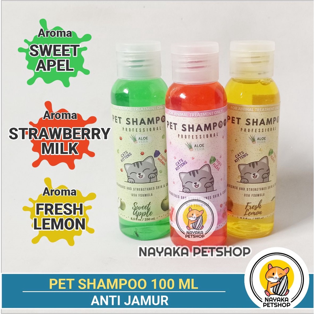 Pet Shampoo 100 ml Shampo Kucing Anti Jamur Sampo Scabies Fungus