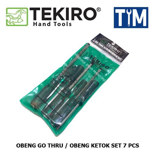 TEKIRO Obeng Go Thru / Obeng Ketok Set 7 PCS