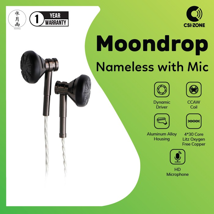 Moondrop Nameless Dynamic HiFi Earbud Earphone WITH MIC