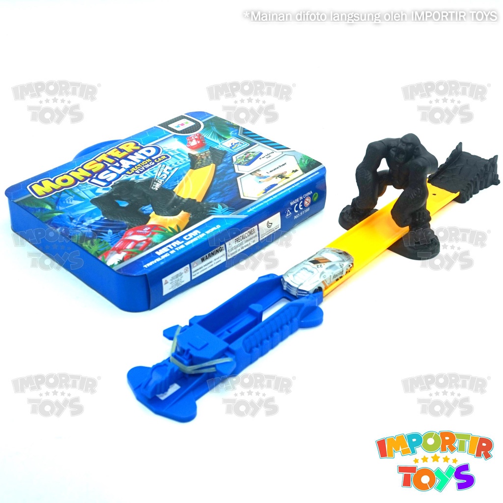 Track Racing Lintasan Mobil Diecast dengan Pelontar dan Mobil Car Toys