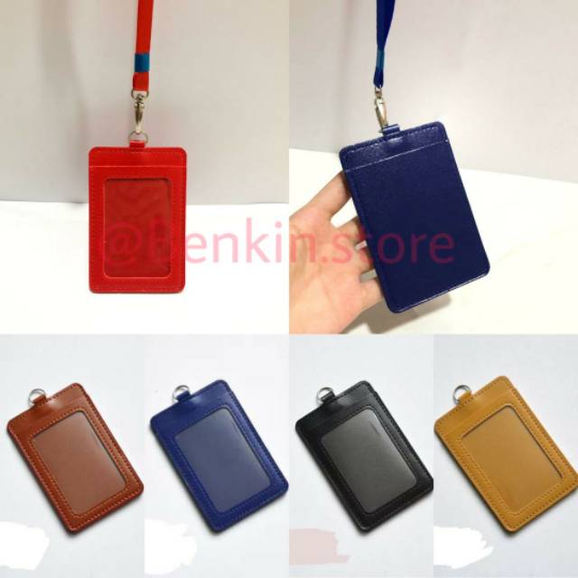 

Id card holder kulit/ name tag holder 2 slot Kartu/ ID Card holder/ Tempat Kartu Nama/holder id card