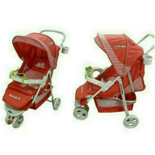 New stroller creative baby BS328 runner 2 red/ merah bayi