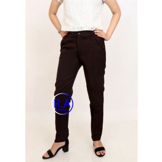 Celana Kerja Wanita Kantor Formal Slim Fit Size  [  S -- 5L  ]