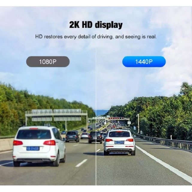 Kamera Dashboard Spion Tengah Mobil Dashcam Recorder Split Screen