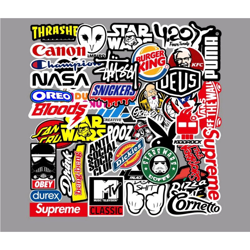 Stiker All produk Distro isi 20 buah