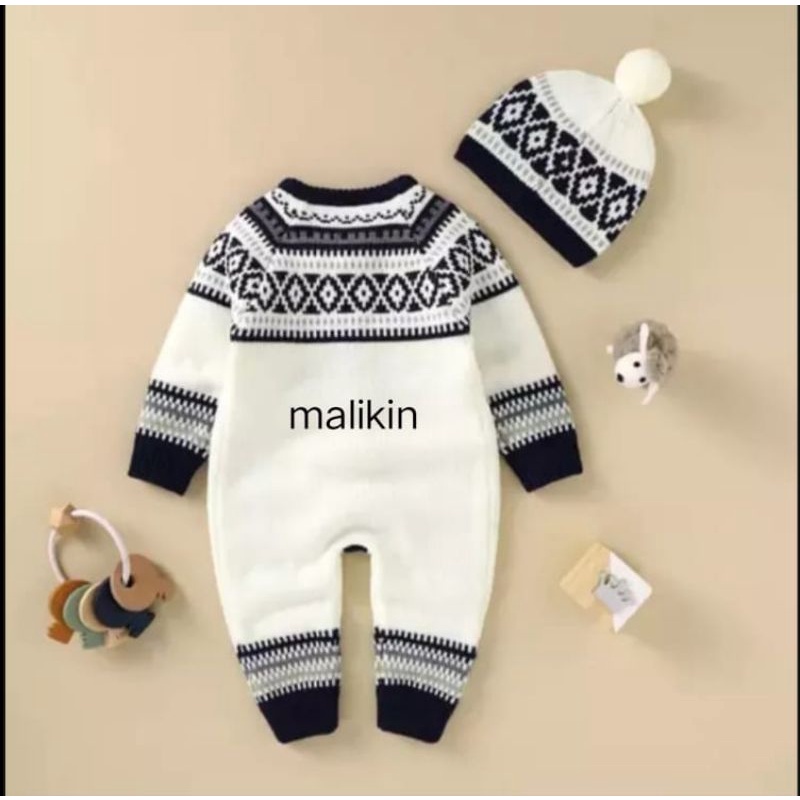 JUMPER BAYI RAJUT + KUPLUK /ROMPER BAYI KUPLUK HANGAT / JAMPER BAYI 0-1 Tahun / BAJU BAYI HANGAT