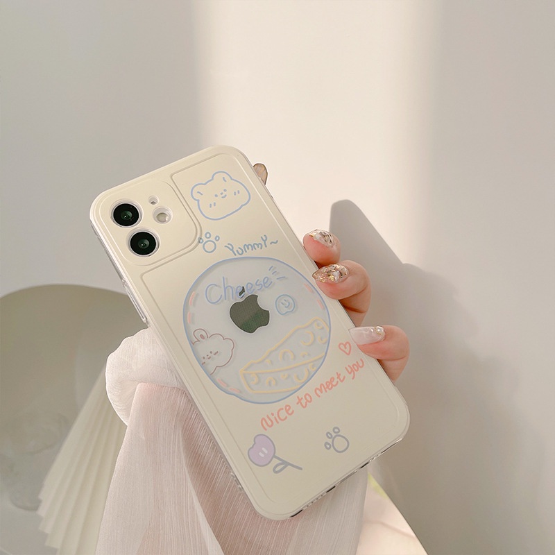 IPHONE Casing Hp Transparan Kartun Beruang Lucu Untuk Iphone6 7 8 PLUS XR Xs11 12 13 14 MINI PRO MAX SE