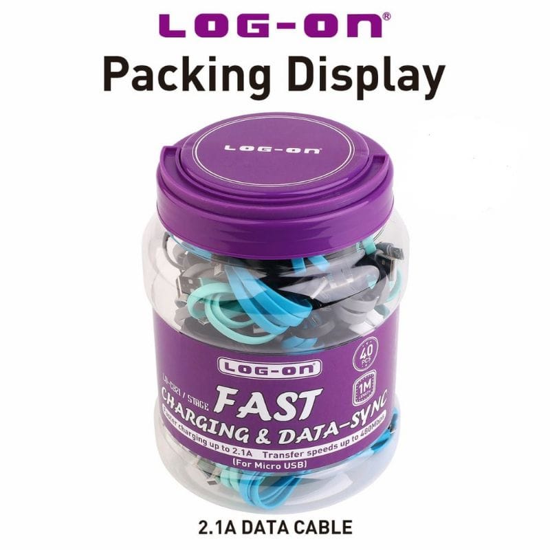 Kabel Data LOG-ON LO-CB21 USB Micro 1TOPLES isi 40PCS Kabel Charger LOG ON LO-CB21 Micro PERTOPLES Kabel Casan LOG-ON LOCB21 USB Android Micro PERTOPLES ORIGINAL