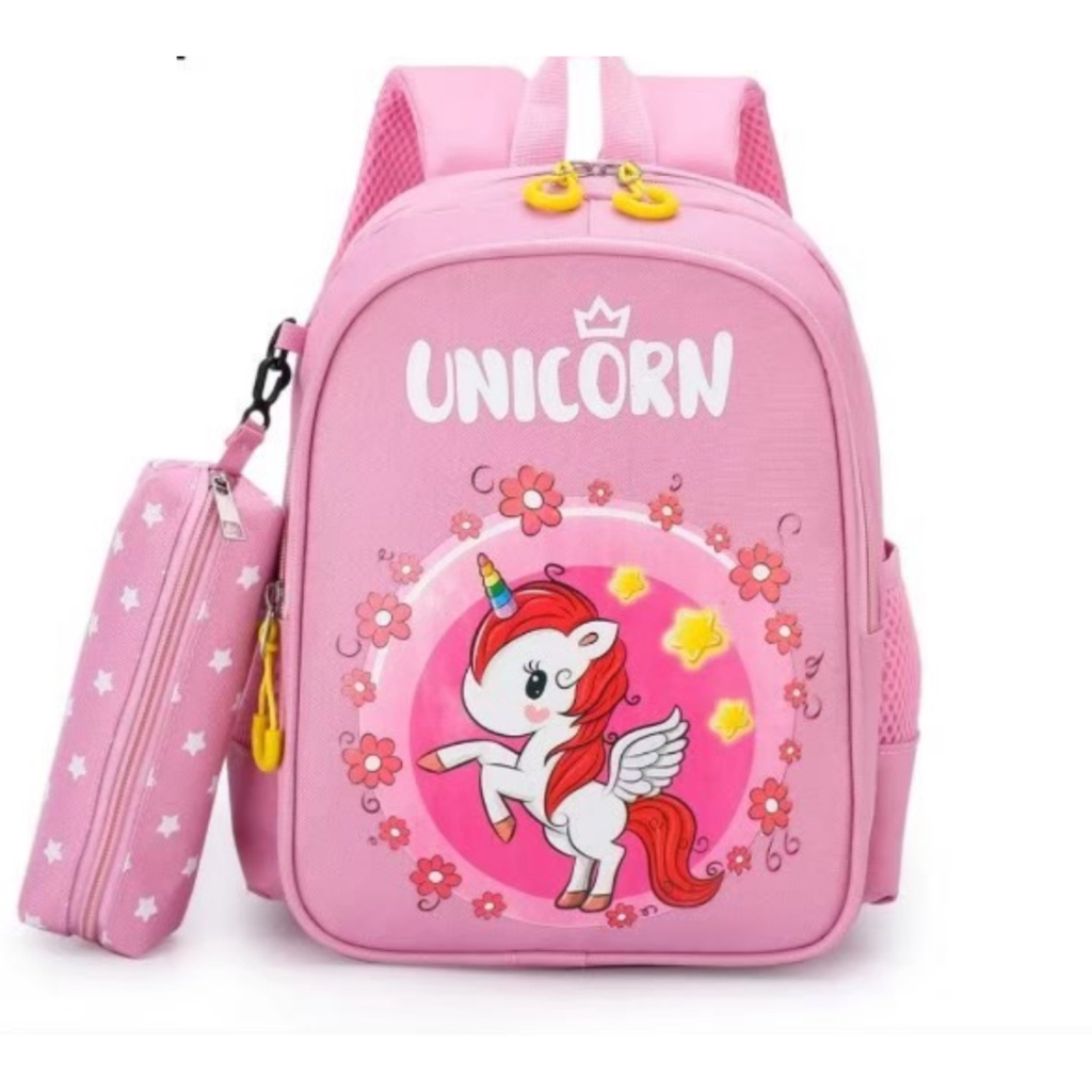 TAS RANSEL UNICORN 2IN1 TAS ANAK PEREMPUAN TAS SEKOLAH TAS NGAJI TAS ANAK PG TK SD SMP