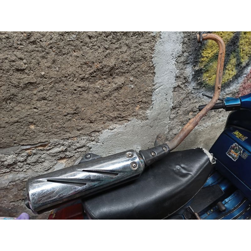 Knalpot vixion old vixion lama original ori copotan standar fullsystem fullset tinggal pasang wj