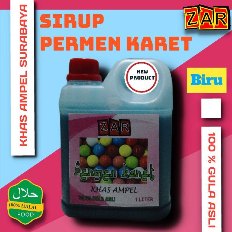 Jual Sirup Permen Karet Khas Ampel Surabaya 1 Kg Biru Gula Shopee Indonesia