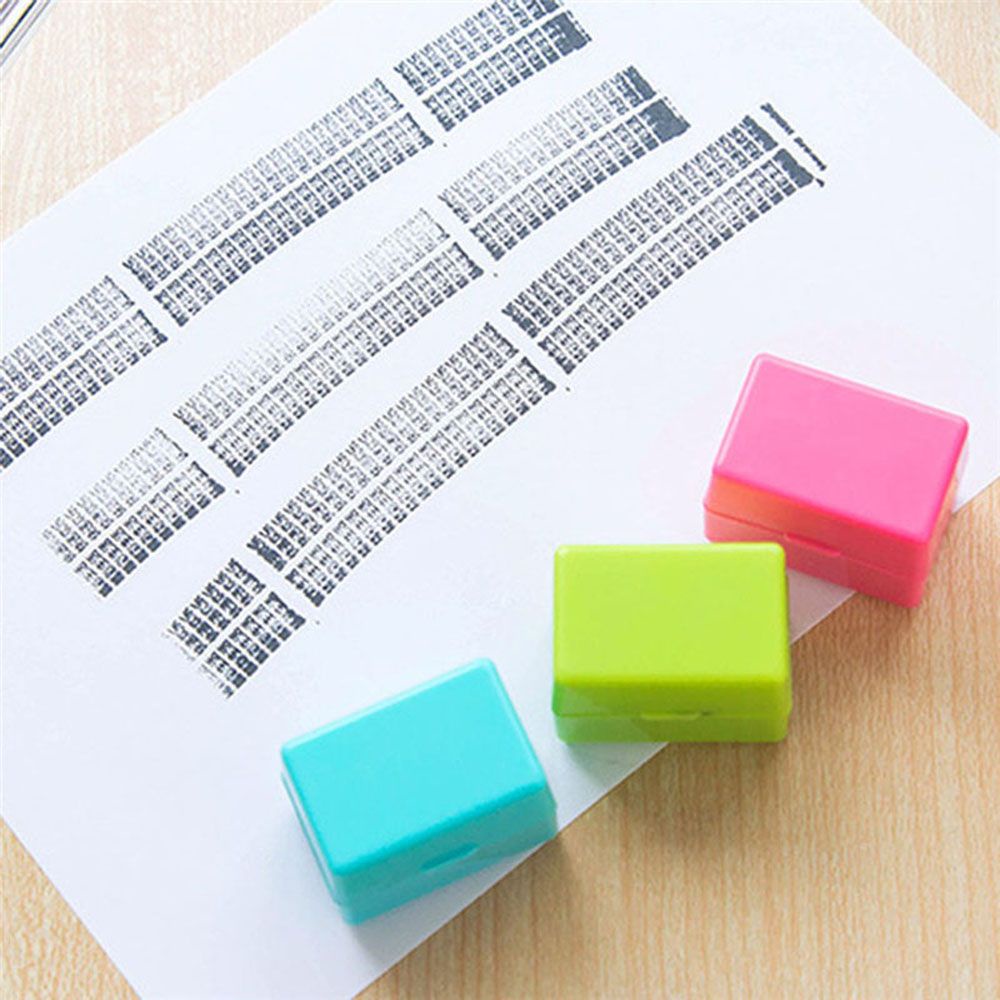 QUINTON Ink Scrapbooking Tool Your  ID Messy Office SelfInking Stamp 1Pc Roller Stamp Guard Code Security/Multicolor