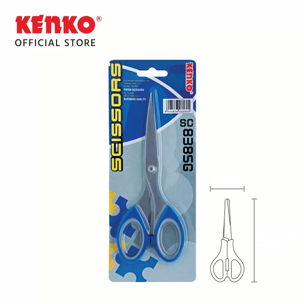 

GUNTING KENKO SC-838SG Scissor Gunting Sedang Soft Grip Medium / Gunting Warna ALAT PEMOTONG KERTAS Soft Grip Medium Atk