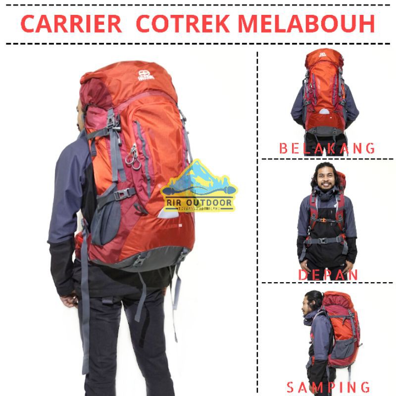Carrier backpack tas gunung co-trek meulaboh 55+5 L