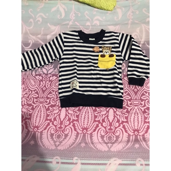 atasan salur biru preloved