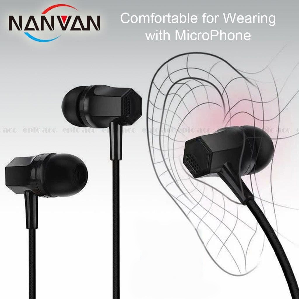 [RO ACC]  NANVAN STEREO HEADSET MUSIC EARPHONE JACK 3.5MM NEW 2021
