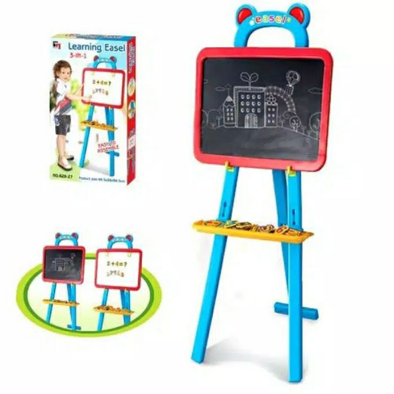 Papan Tulis Anak Learning Board Easel 3in1 Papan Belajar Gambar Tulis Anak Drawing Board