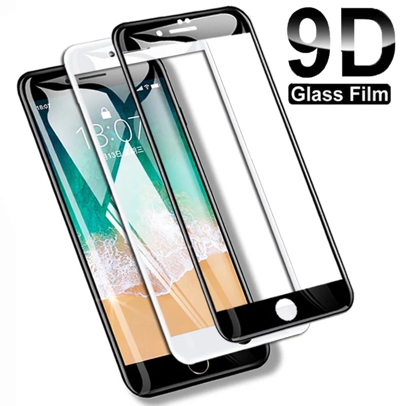 TEMPERED GLASS 9D FULL COVER IPHONE 5 5G 5S 6 6G 6S 7 7G 8 8G 6+ 6S+ 7+ 8+ PLUS ANTI GORES KACA FULL LEM