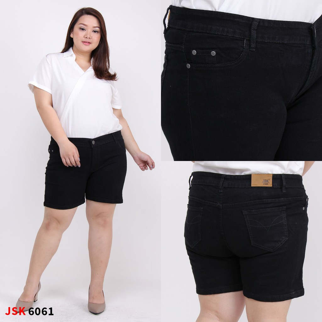 [SIZE 27-38] Hotpants Jeans 2/3 JSK Bigsize / Celana Pendek Wanita Short Jeans JSK 6061 6062 6063