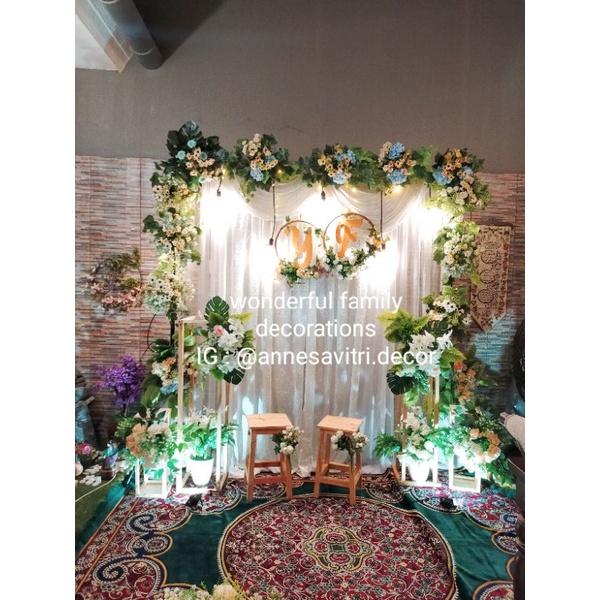 sewa backdrop pernikahan/akad nikah 2m