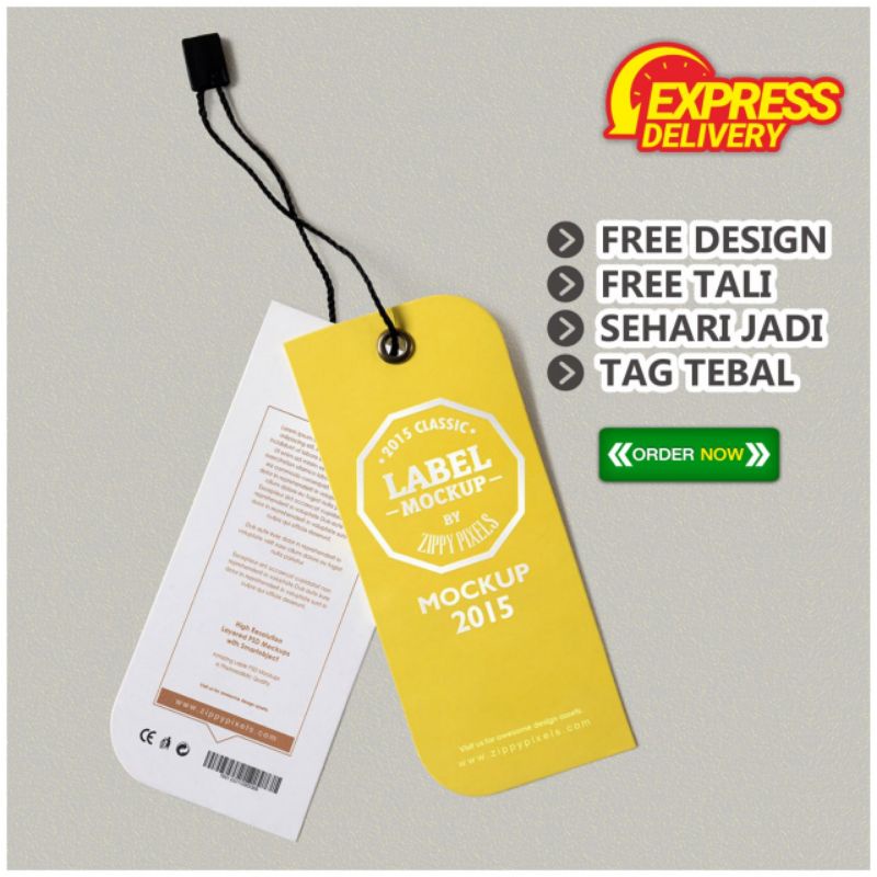 

HANG TAG + TALI HANGTAG ( READY TIDAK PO ) FREE DESIGN TERMURAH