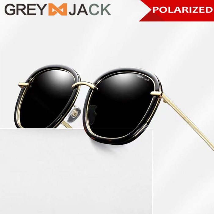 misi- Grey Jack Kacamata Sunglasses Polarized AntiUv Metal+TR90 Kotak 8070