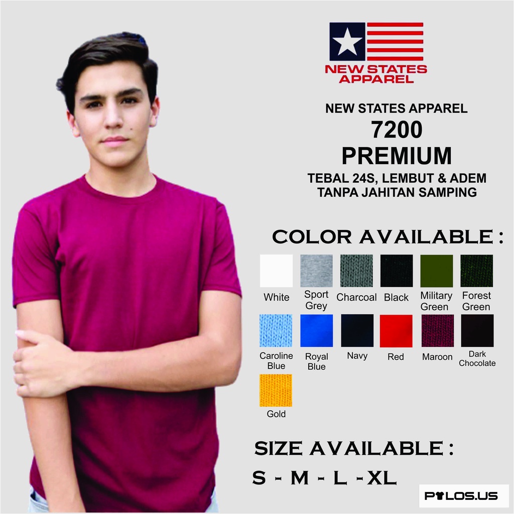 NEW STATES APPAREL || PREMIUM T-SHIRT || KAOS POLOS