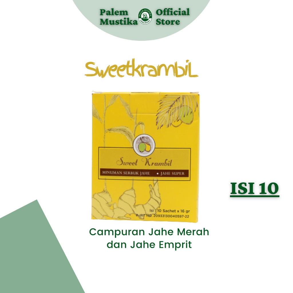 

Bubuk Jahe Super Sweet krambil Isi 10 Sachet | Gula Kelapa Murni| TINGGAL SEDUH