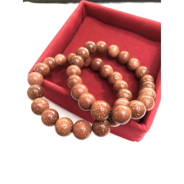 gelang batu pasir emas coklat cewek ukuran 10ml