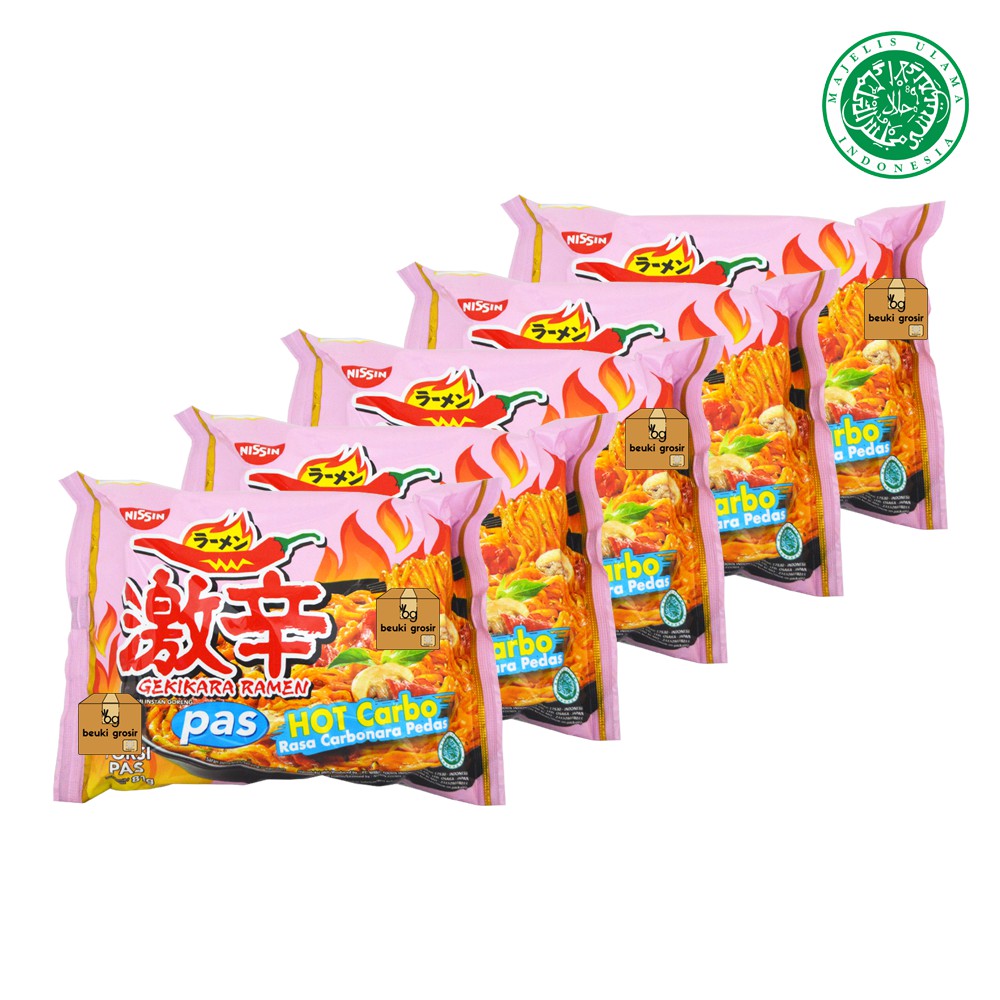 

5PCS Nissin Gekikara Ramen Pas Hot Carbo Rasa Carbonara Pedas Harga Grosir Lebih Murah - 5pcs x 81gr