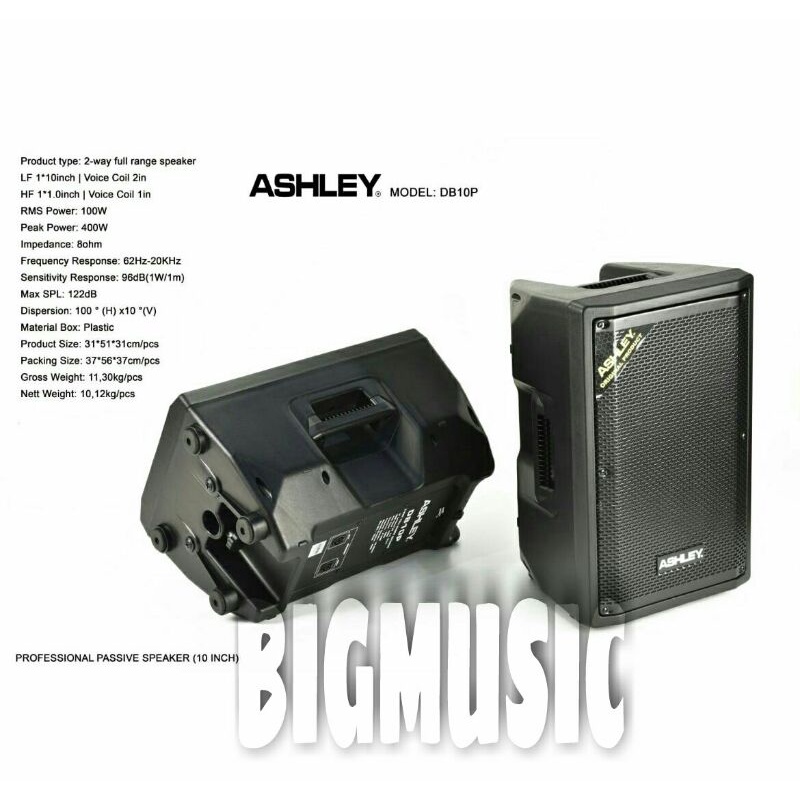 Speaker Pasif Ashley DB 10 P Original10 inch Passive Ashley DB10P