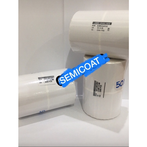

Label Sticker Semicoat 50x20 2 line isi 2500