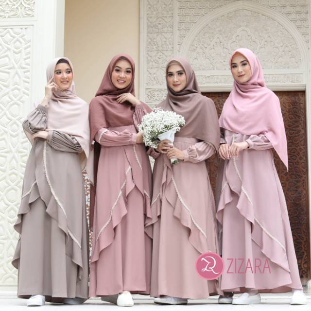 AYUNDA DRESS by ZIZARA - Gamis zizara dress nyaman gamis lebaran baju muslim gamis syari dress syari