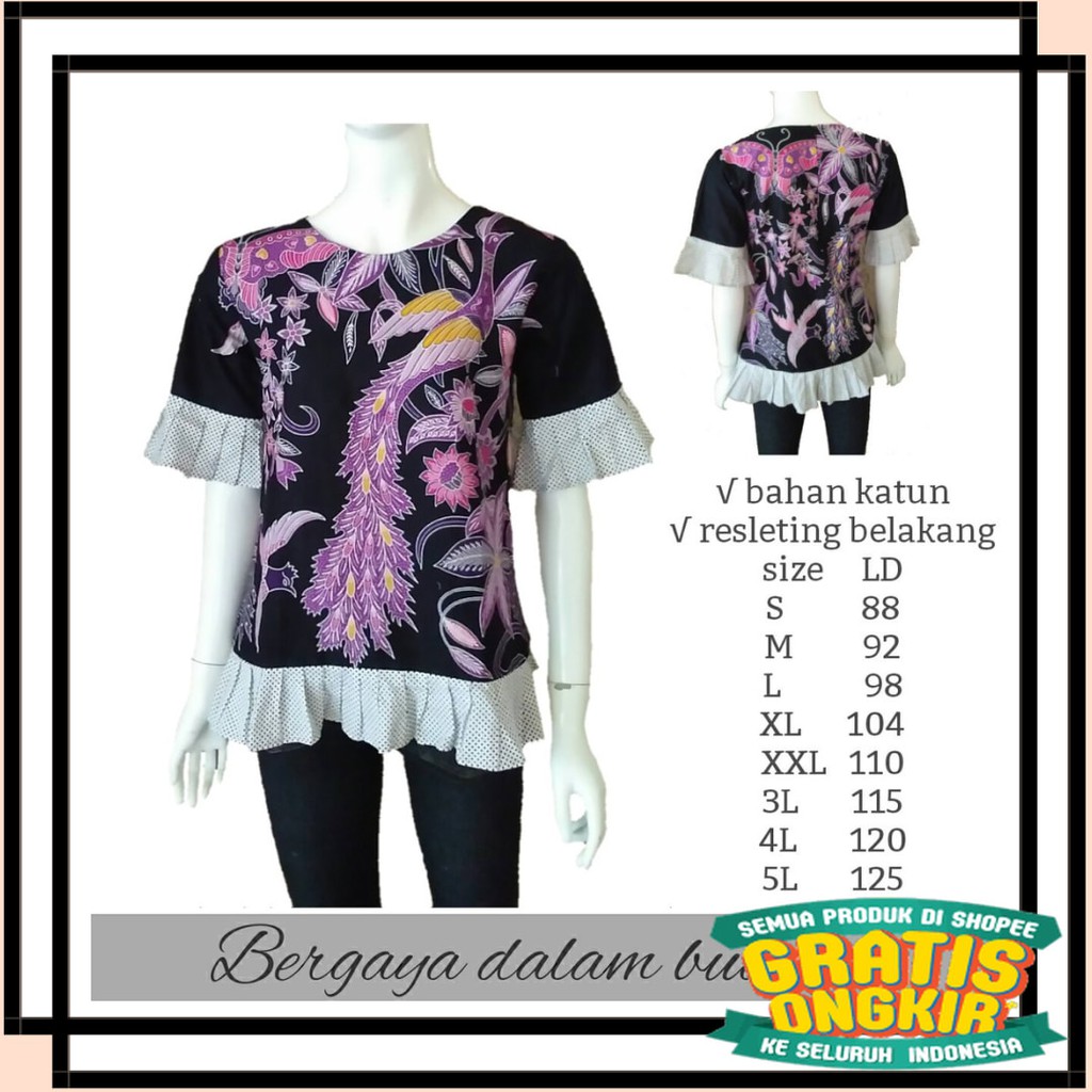 ASLI SEMARANG MODEL BARU PEKALONGAN / Atasan Batik wanita. Batik Wanita. Blus wanita. Batik