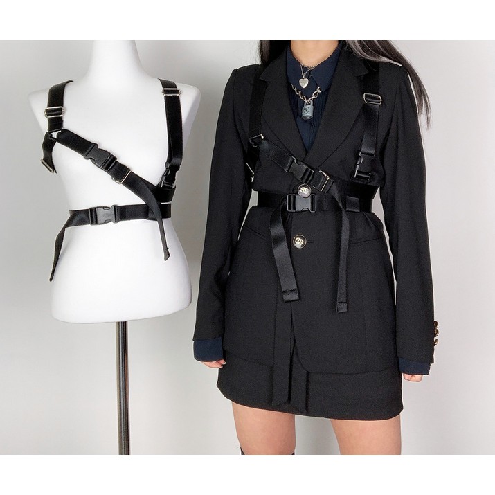 DISORDER Harness Suspender Belt Aksesoris Sabuk Body Belt Korea Kostum Tom Raider Halloween Costume
