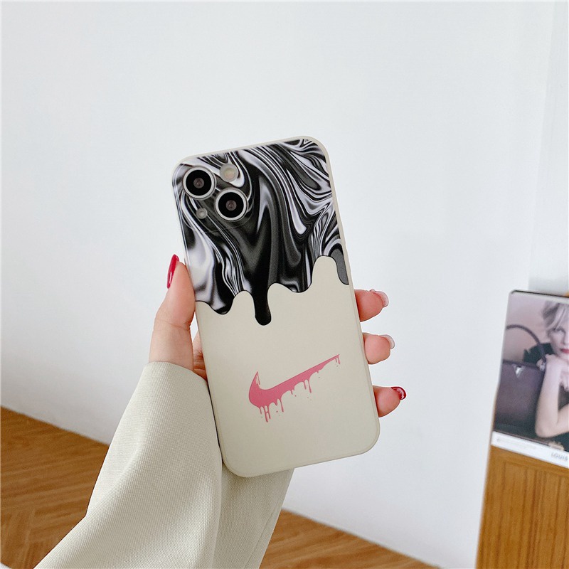 Fashion Nike &amp; Adidas Soft Case iP iPhone 7 8 + Plus X XR XS Max 11 12 13 Pro Max SE 2020 Black Casing