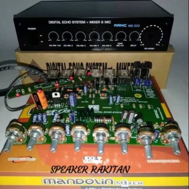 Box dan Kit Digital echo system + Mixer 6 mic MANDOLIN