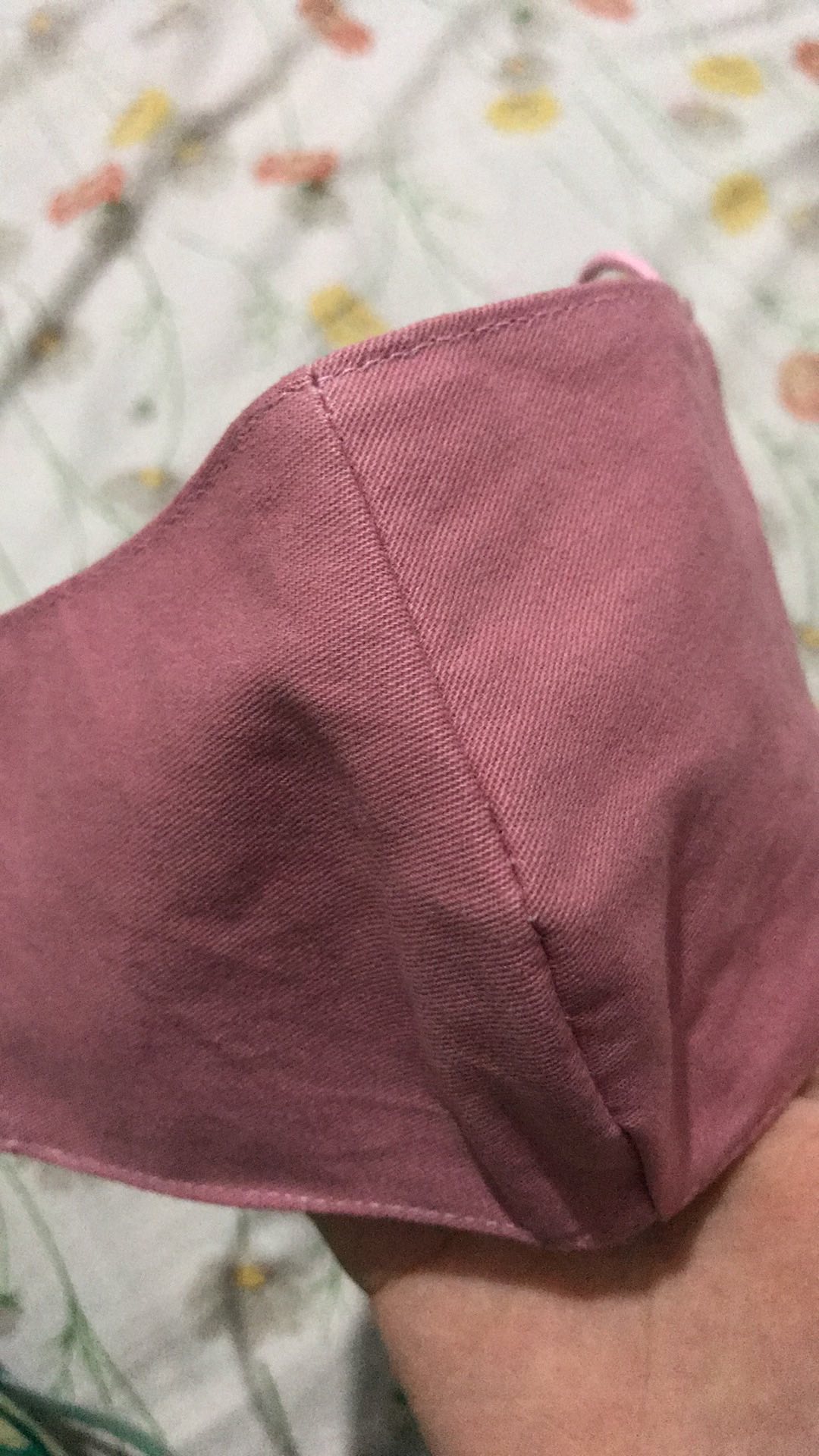 Masker Premium Dusty Pink Patch Kucing