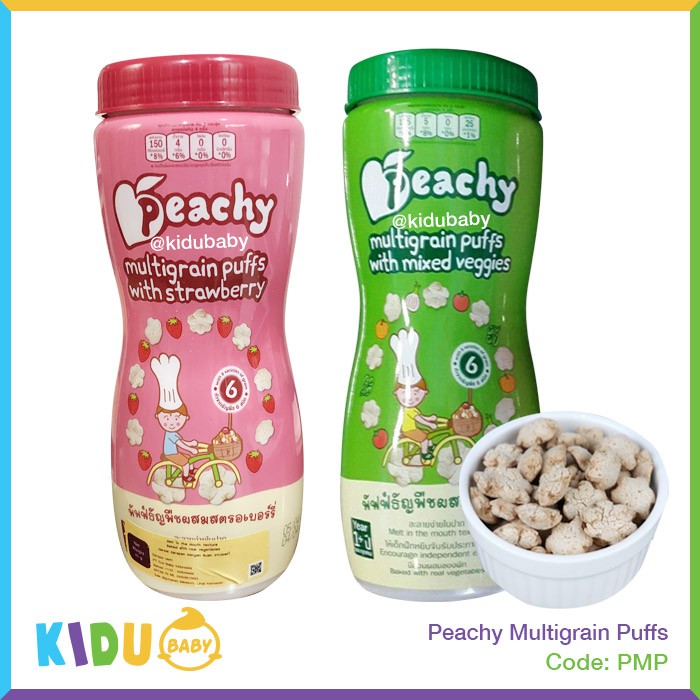 Peachy Multigrain Puff With Mixed Veggie Snack Bayi &amp; Anak