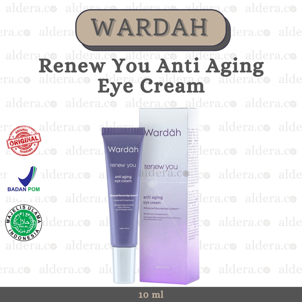 WARDAH Renew You Anti Aging Eye Cream - Krim Mata , Eye Cream Wardah , Penghilang Kantung Mata