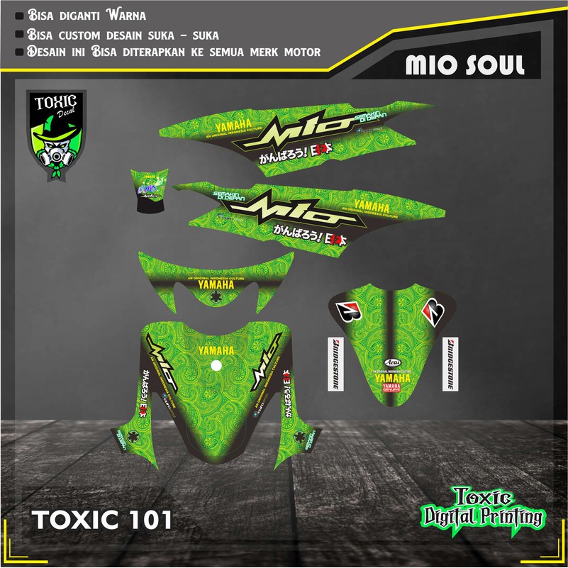 Sticker Decal YAMAHA MIO SPORTY MIO HIJAU