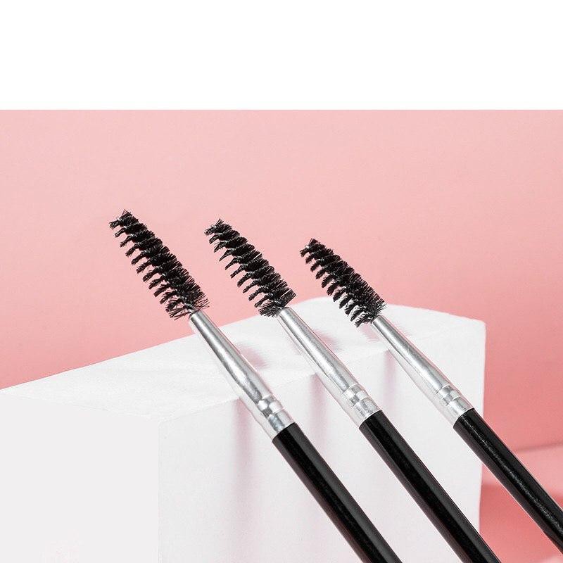 Kuas Bulu Mata Alis Makeup Brush 2In1 Eyebrow Brush Eyelash Spoolie Sikat Sisir Maskara Wand Serbaguna