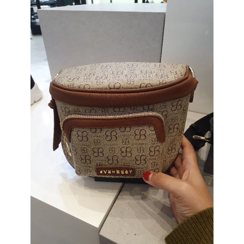 Tas Everbest Brown Ready stok 50% bs waistbag& pinggang