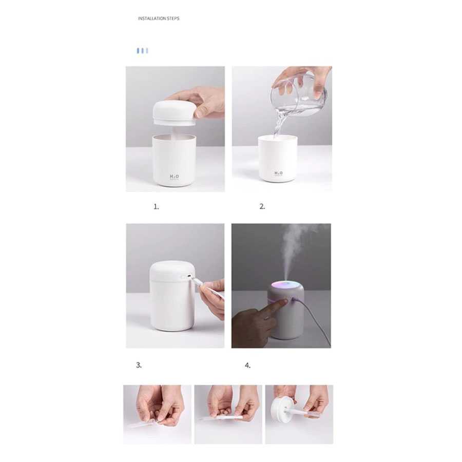 Air Humidifier Diffuser Mobil Rumah Mini Free Oil USB Terlaris Portabel Aromatherapy Oil Diffuser 300ml Kesoto