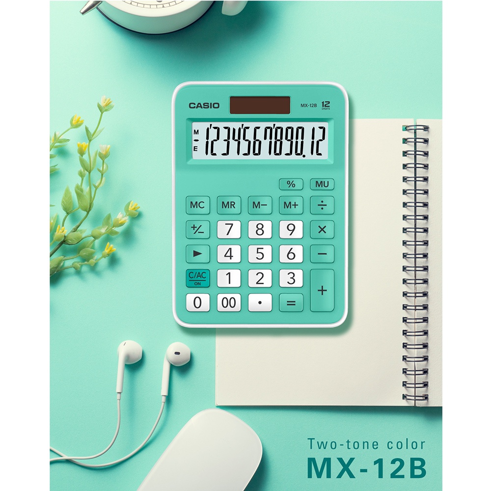 

casio original kalkulator / calculator dagang MX 12B wrna