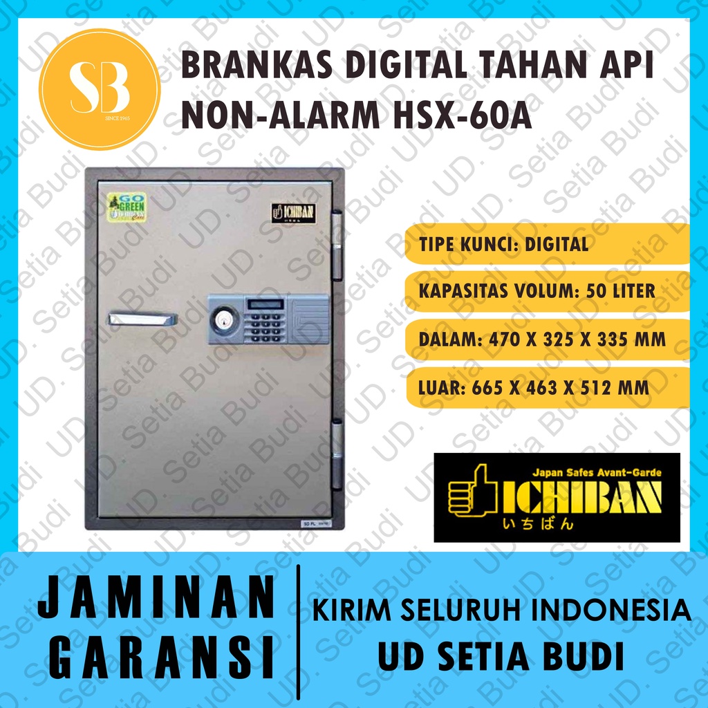 Brankas Ichiban Digital Tahan Api Non-Alarm HSX-60A