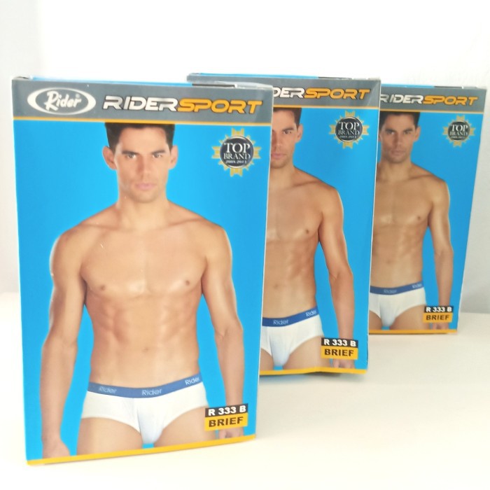 Set isi 3 Pcs Celana Dalam Pria Rider Sport Brief 333 Pakaian Dalam Pria CD Katun Underwear Cotton