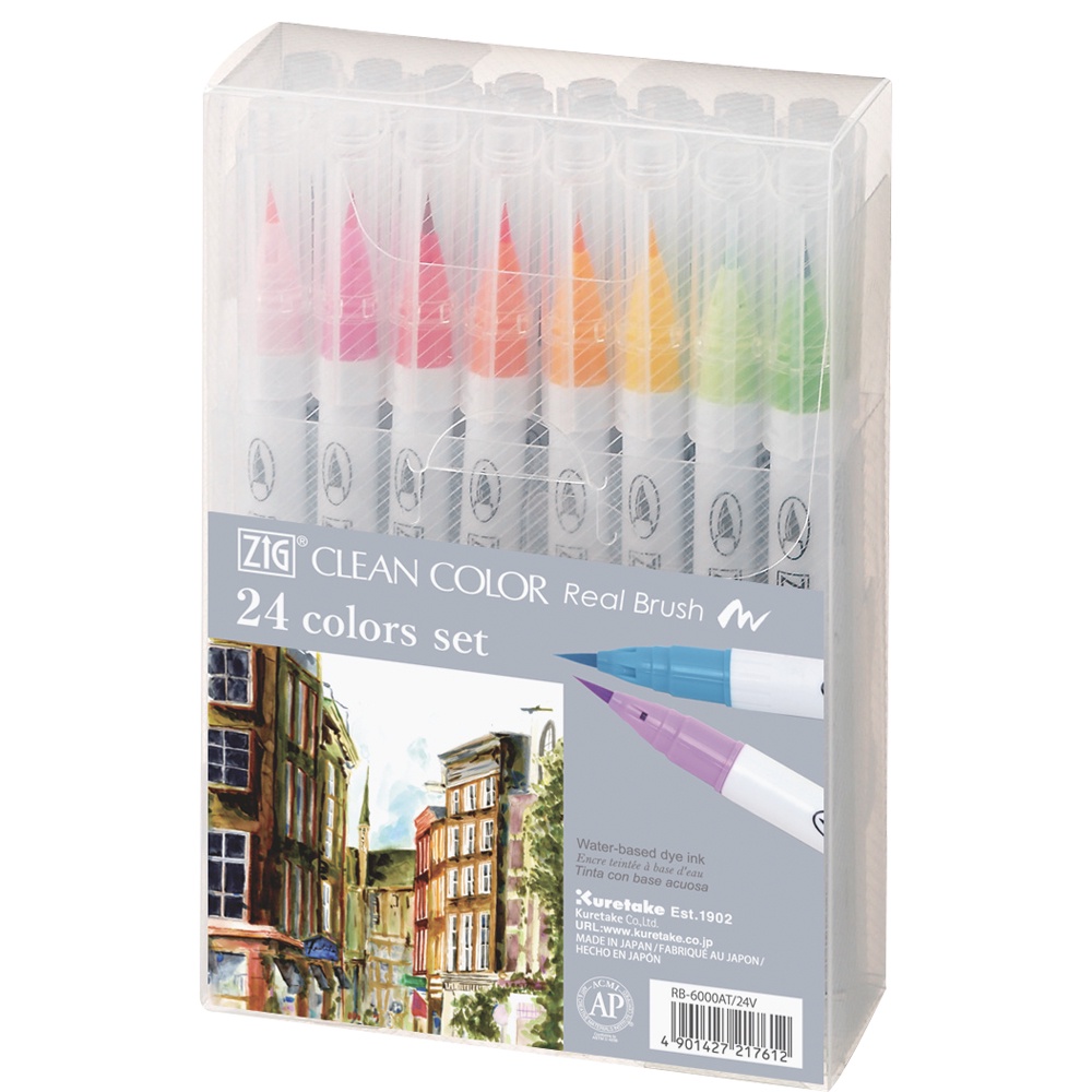 

ZIG CLEAN COLOR Real Brush 24 colors set (RB-6000AT/24V)