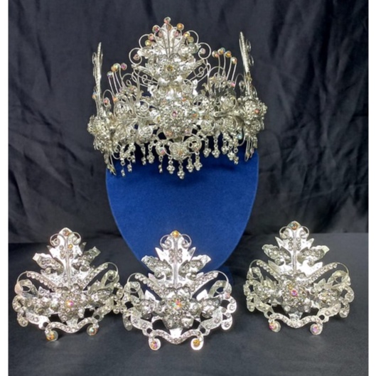 Siger Sunda  Lesti Silver/mentul/Kembanggoyang/Jurai/Rumbai/Juntai/set manten/siger sunda pengantin 